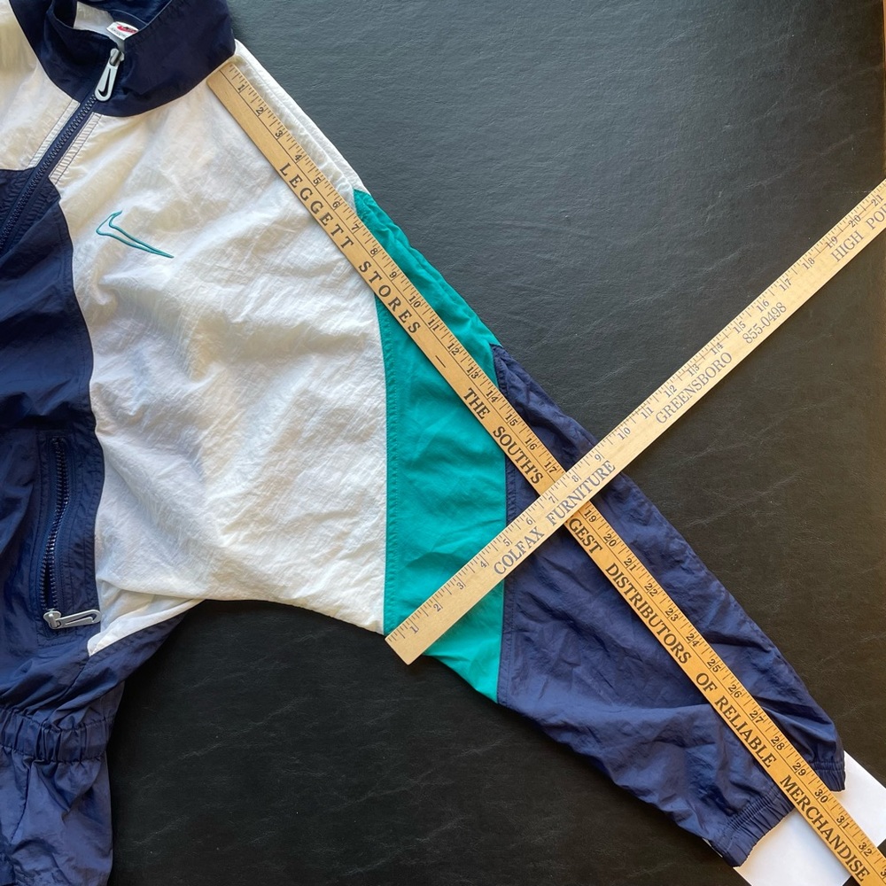 Nike Women's Vintage Track Jacket, Blue Teal White - Picture 5 of 5